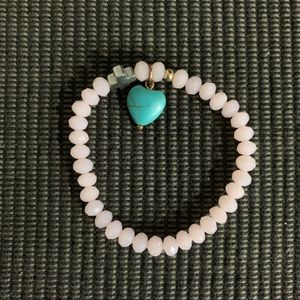 Beaded pink quartz bracelet